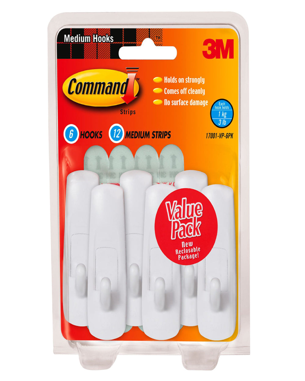 Command 6 Pack Medium Command Hook