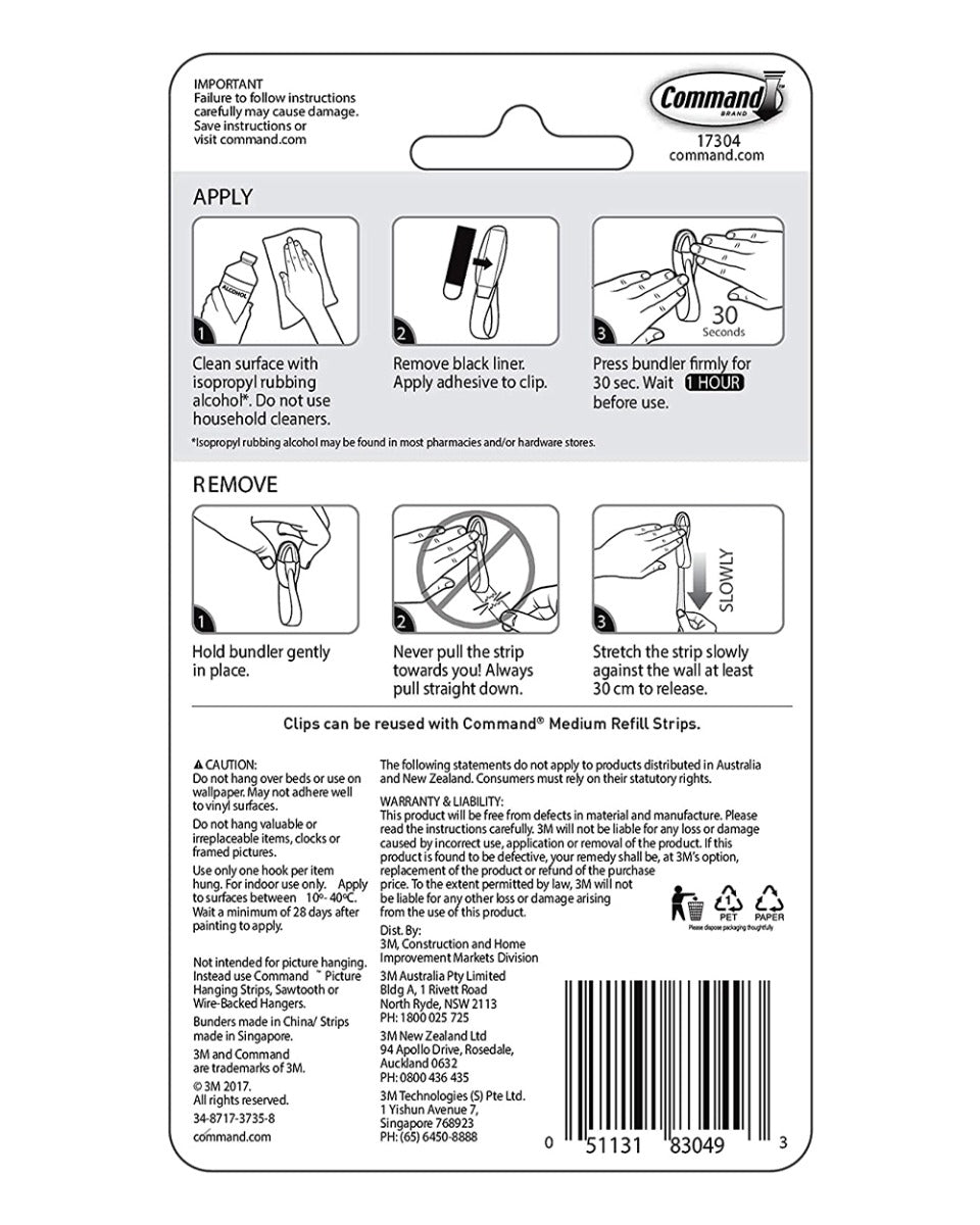 Command Cord Cable Bundler Hook White
