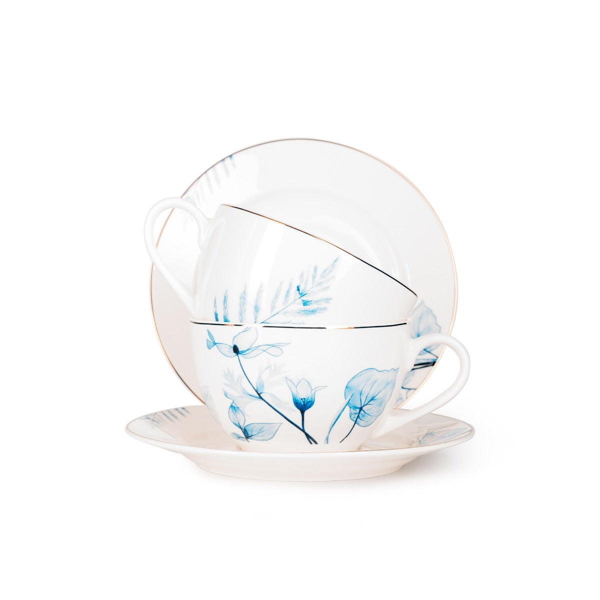 Fissman Lyon 220 ML Set of 2 Cups With Saucers