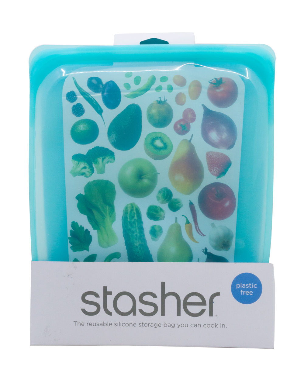 Stasher 1.9 Liter Reusable Silicone Storage Bag Aqua