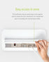 UTW In-Box Cable Organizer Under Desk White