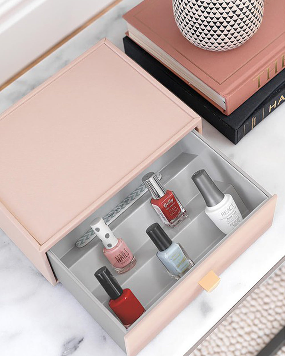 Stackers Nail Polish Drawer Blush & Gold