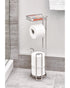 Interdesign York Lyra Roll Stand Plus with Shelf Chrome