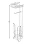 Interdesign York Lyra Roll Stand Plus with Shelf Chrome
