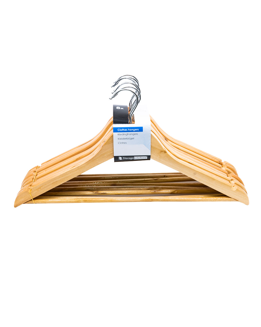 Homesmiths Clothes Hanger Set Eucalyptus Wood 8 Pieces