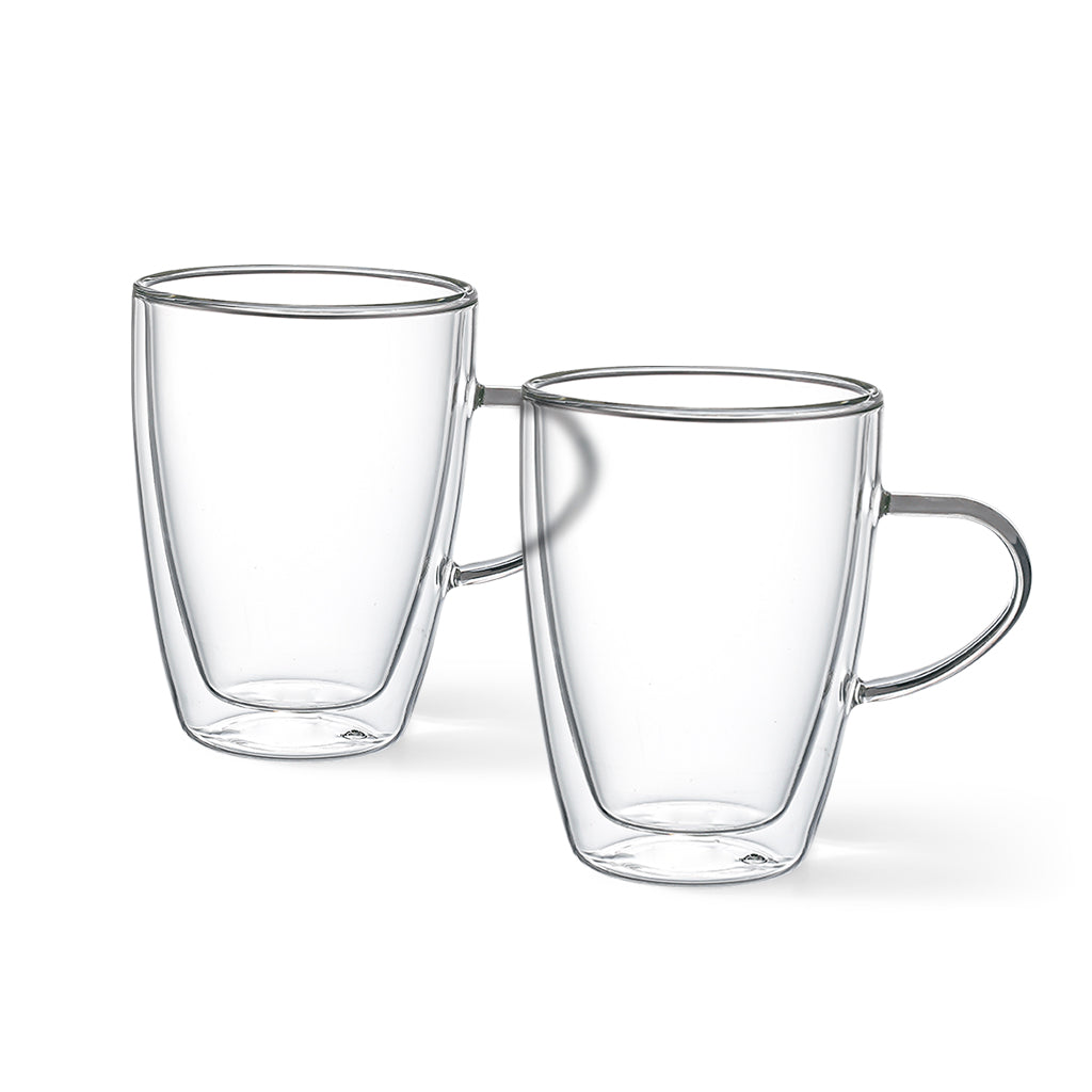 Fissman Set of 2 Double Wall Mugs 350ML Borosilicate Glass