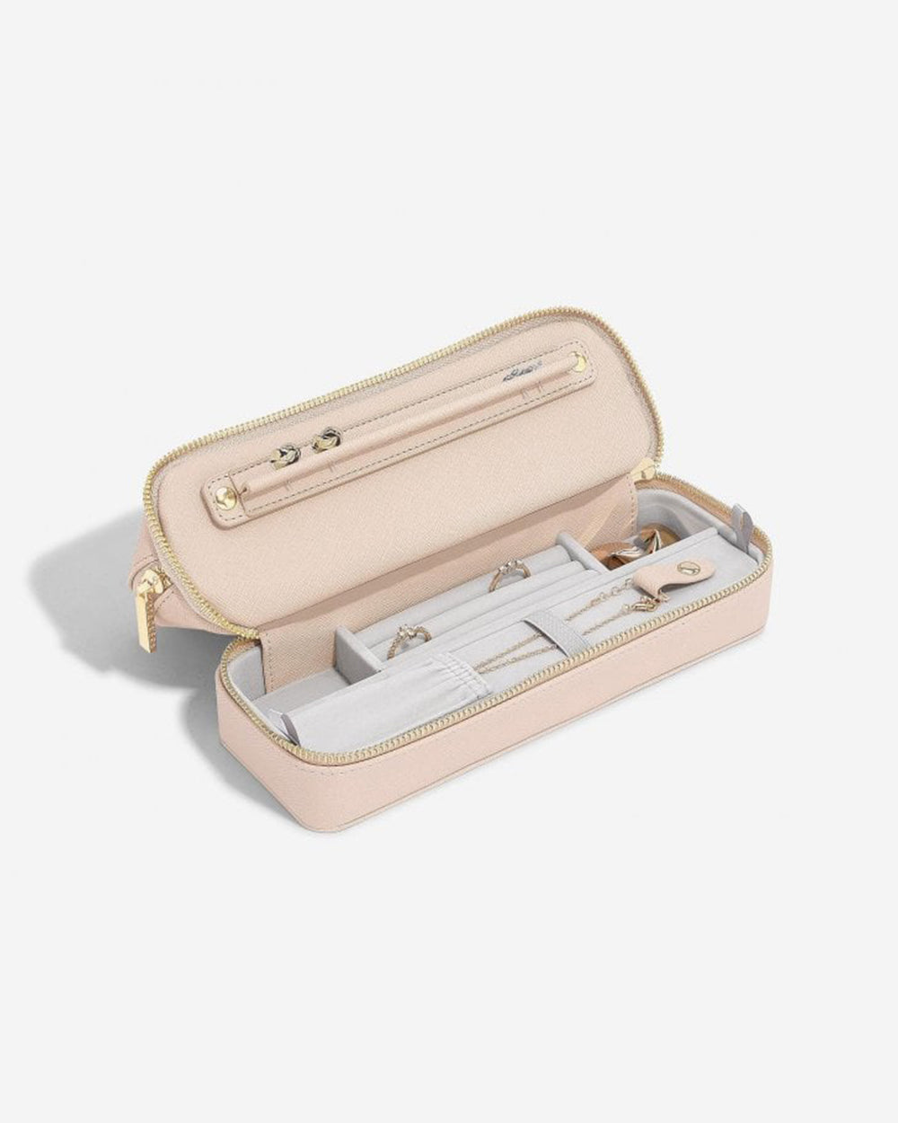 Stackers Cosmetic & Jewellery Bag Blush & Gold