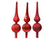 Homesmiths Treetopper Glass Matt 3 Color Red Assorted