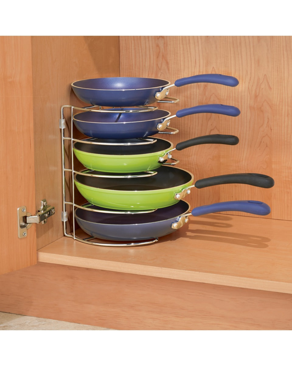Interdesign Classico Skillet Organiser 10.8 x 9.09 x 7.9 inch Chrome