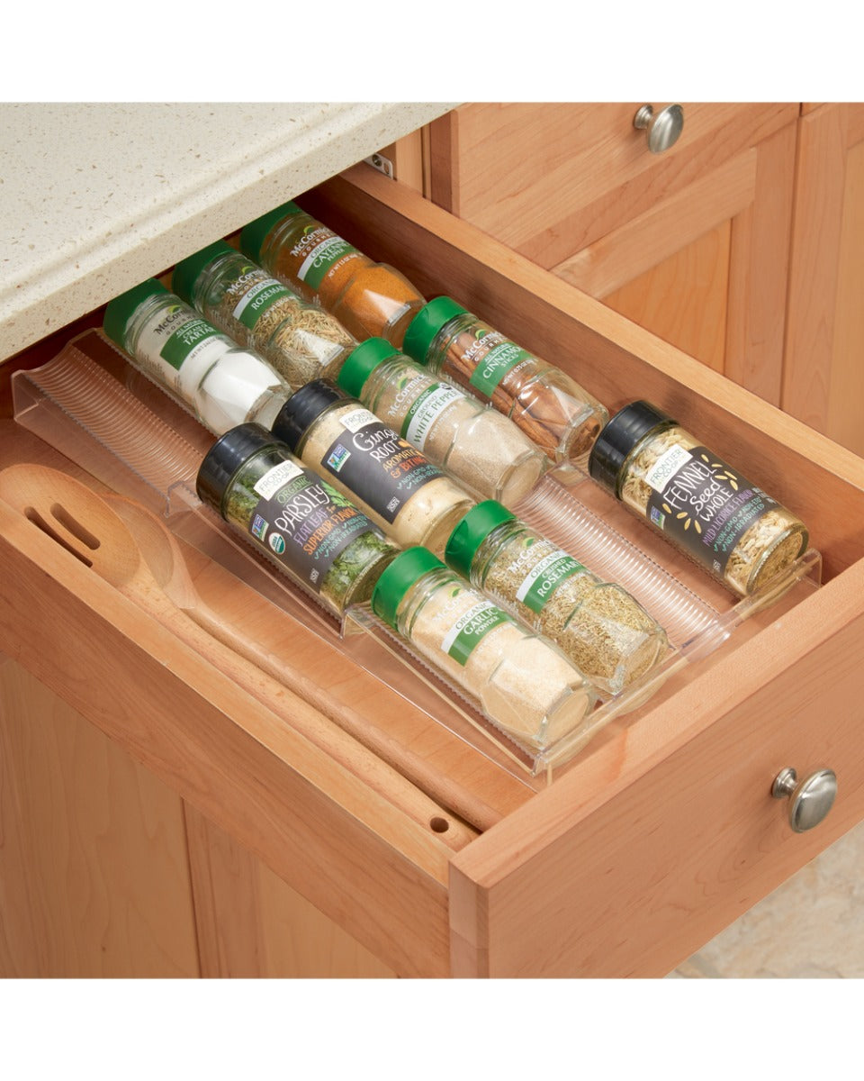 Interdesign Linus Drawer Spice Holder 7.9 x 15.5 x 1.2 inch Clear
