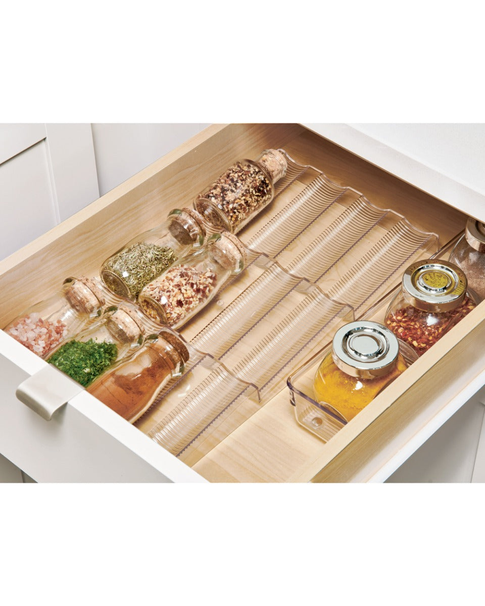 Interdesign Linus Drawer Spice Holder 7.9 x 15.5 x 1.2 inch Clear