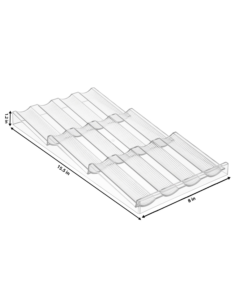 Interdesign Linus Drawer Spice Holder 7.9 x 15.5 x 1.2 inch Clear