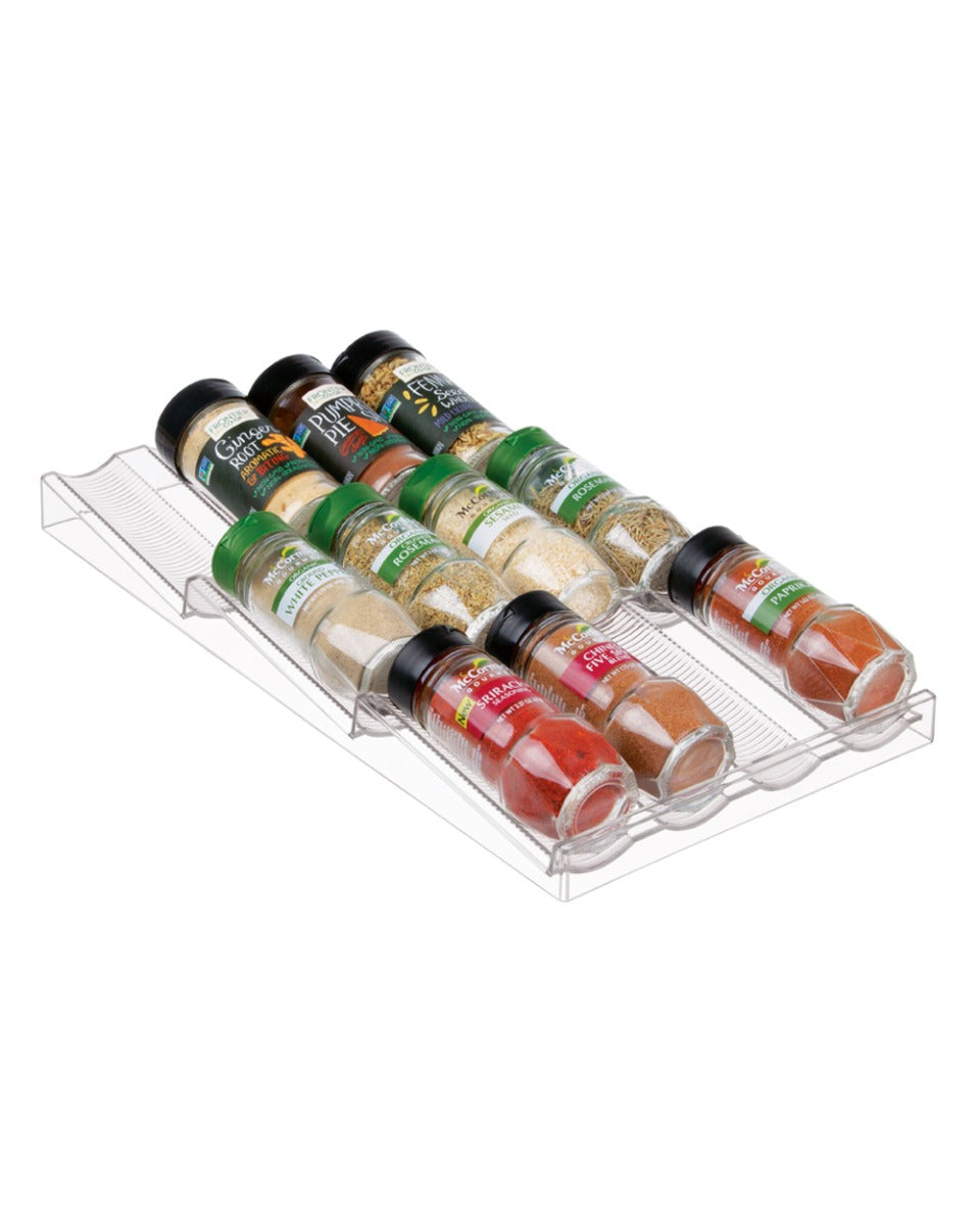 Interdesign Linus Drawer Spice Holder 7.9 x 15.5 x 1.2 inch Clear