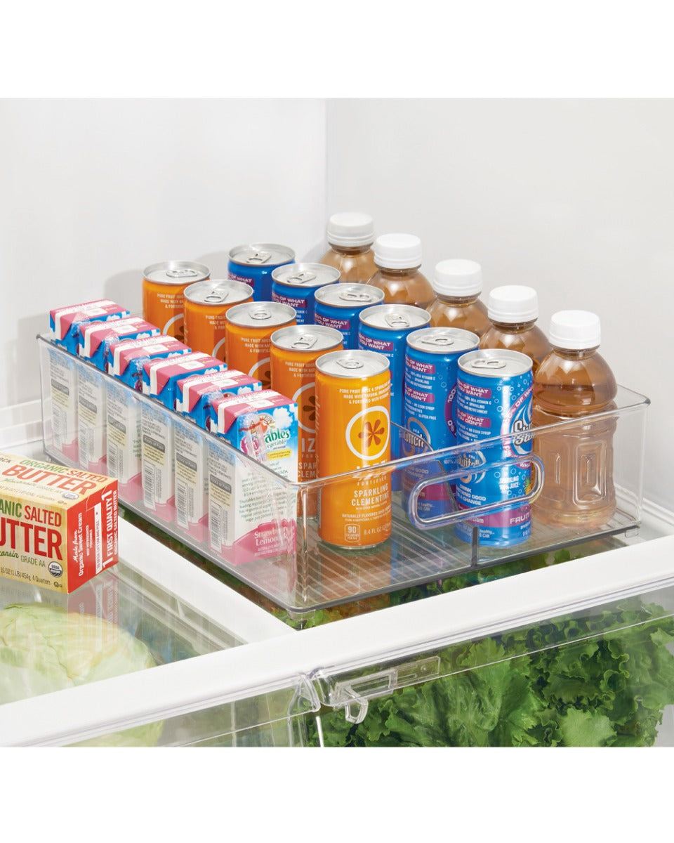 Interdesign Fridge Plus Freeze Binz Deep Split Bin 4 x 14.5 x 12 inch Clear