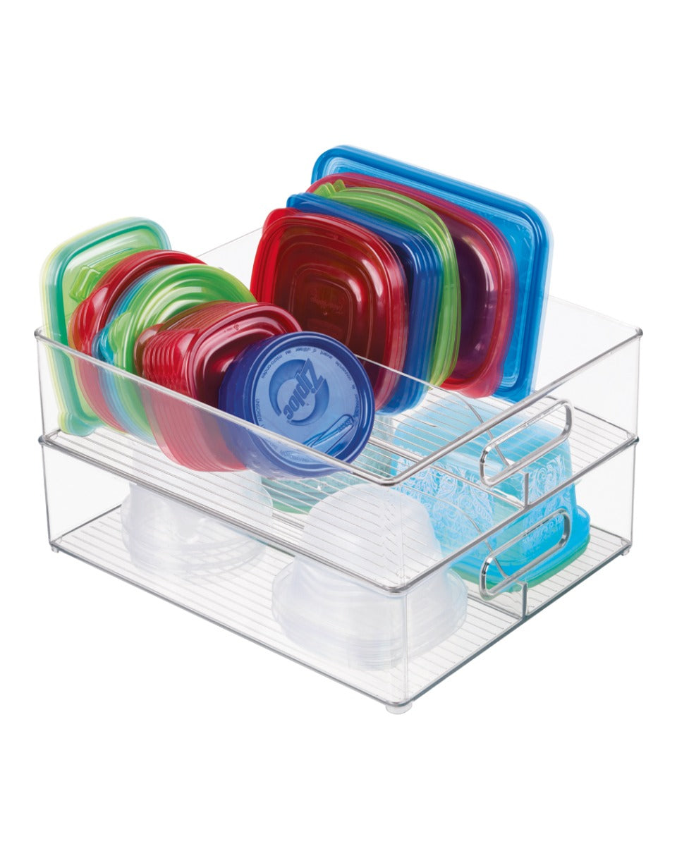 Interdesign Fridge Plus Freeze Binz Deep Split Bin 4 x 14.5 x 12 inch Clear