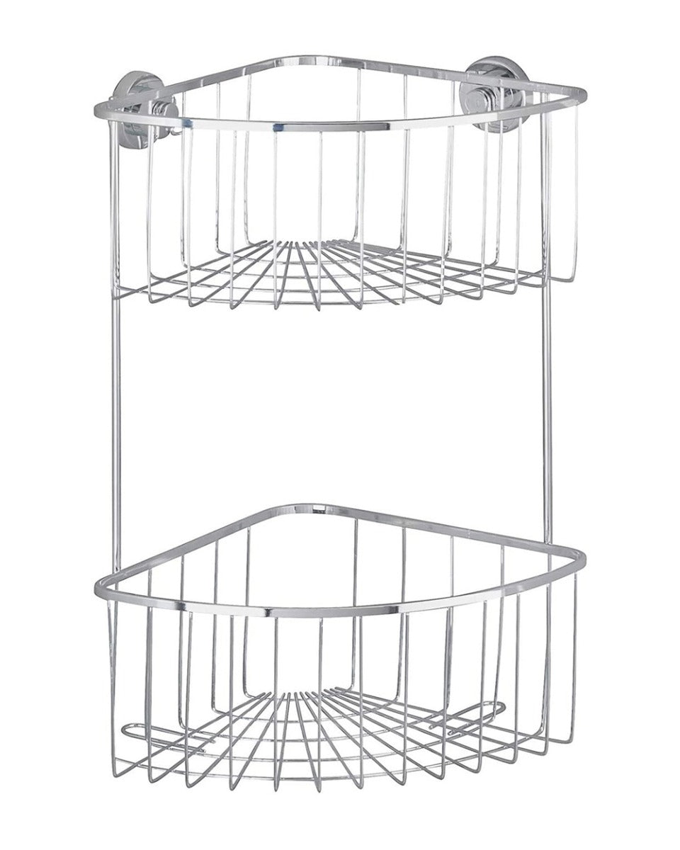 Wenko Power-Loc 2 tier Corner Shelf Large Bovino