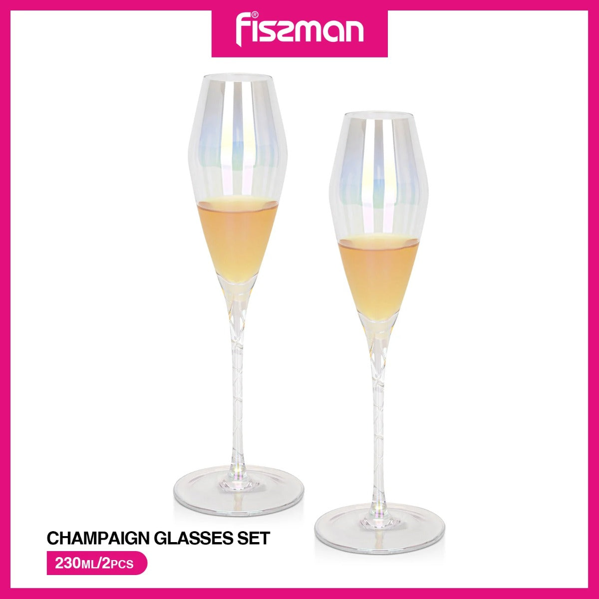 Fissman Set Of 2 Champagne Glasses 230ML