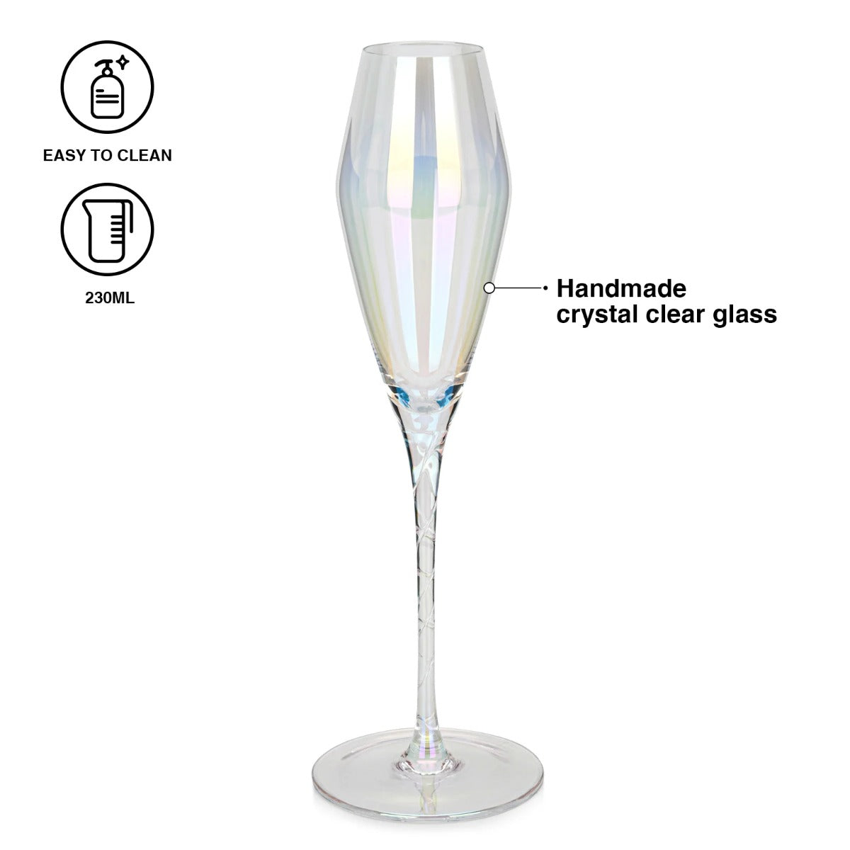 Fissman Set Of 2 Champagne Glasses 230ML
