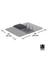 Umbra UDry Peg Drying Rack with Mat Charcoal