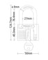 Stanley Brass Padlock 50mm long Shackle 3 Keys