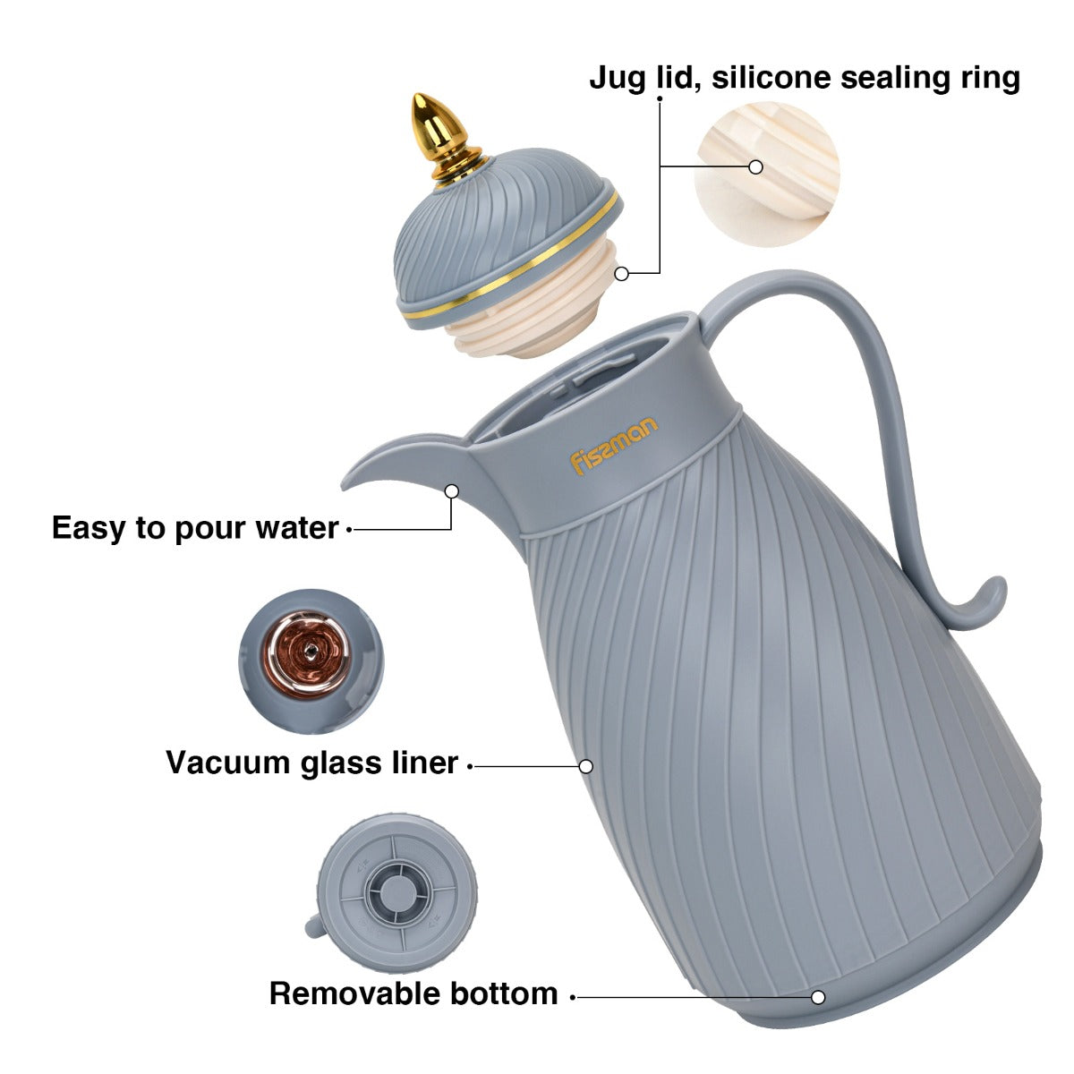 Fissman Vacuum Insulated Jug 1000 ML