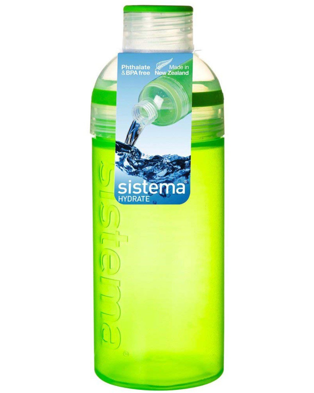 Sistema 580ml Trio Water Bottle Green