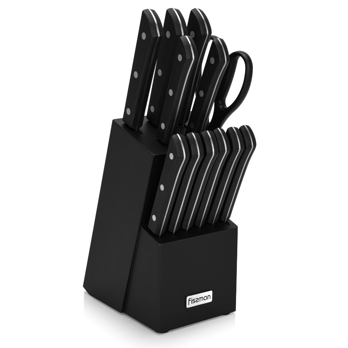 Fissman 13 Pieces Knife Set Yasumoto With Wooden Block X 30Cr 13 Steel