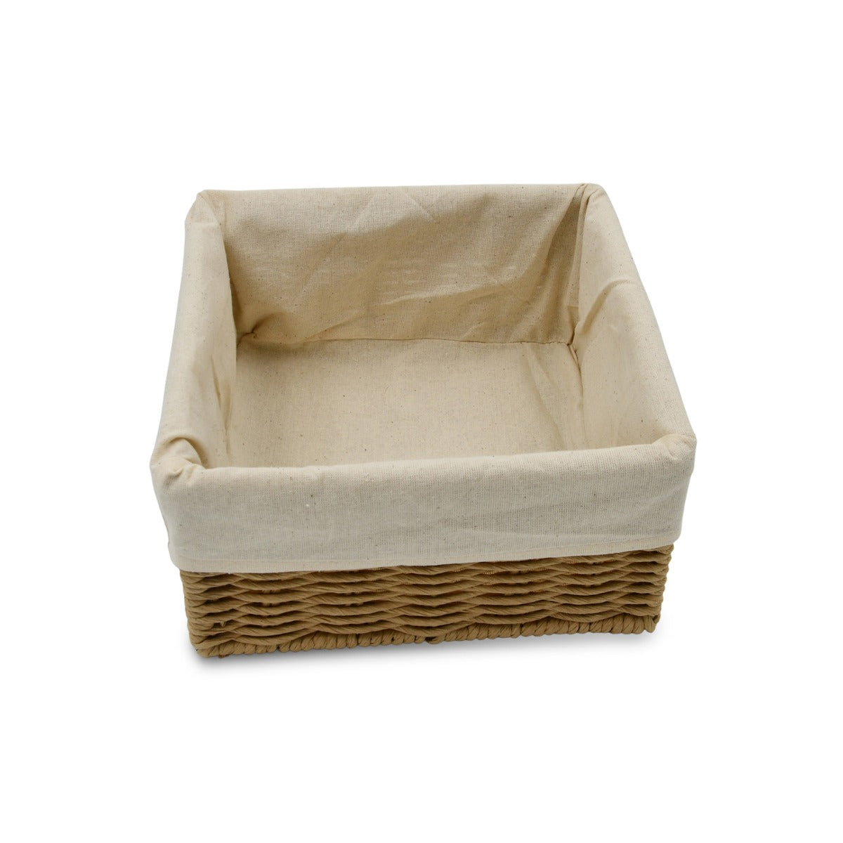 Homesmiths Storage Basket Natural with Liner L20 x W20 x H10 cm