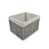 Homesmiths Storage Basket Grey with Liner  L25.4 x W30.5 x H20.3cm