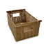 Homesmiths Small Storage Basket With Wooden Handle 35 x 24 x 16 cm Brown