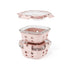 Beola Set Of 2 Glass Food Storage Containers With Silicone Protective Sleeve, 320Ml Blush Pink