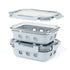 Beola Set Of 2 Glass Food Storage Containers With Silicone Protective Sleeve,  640Ml Ice Blue