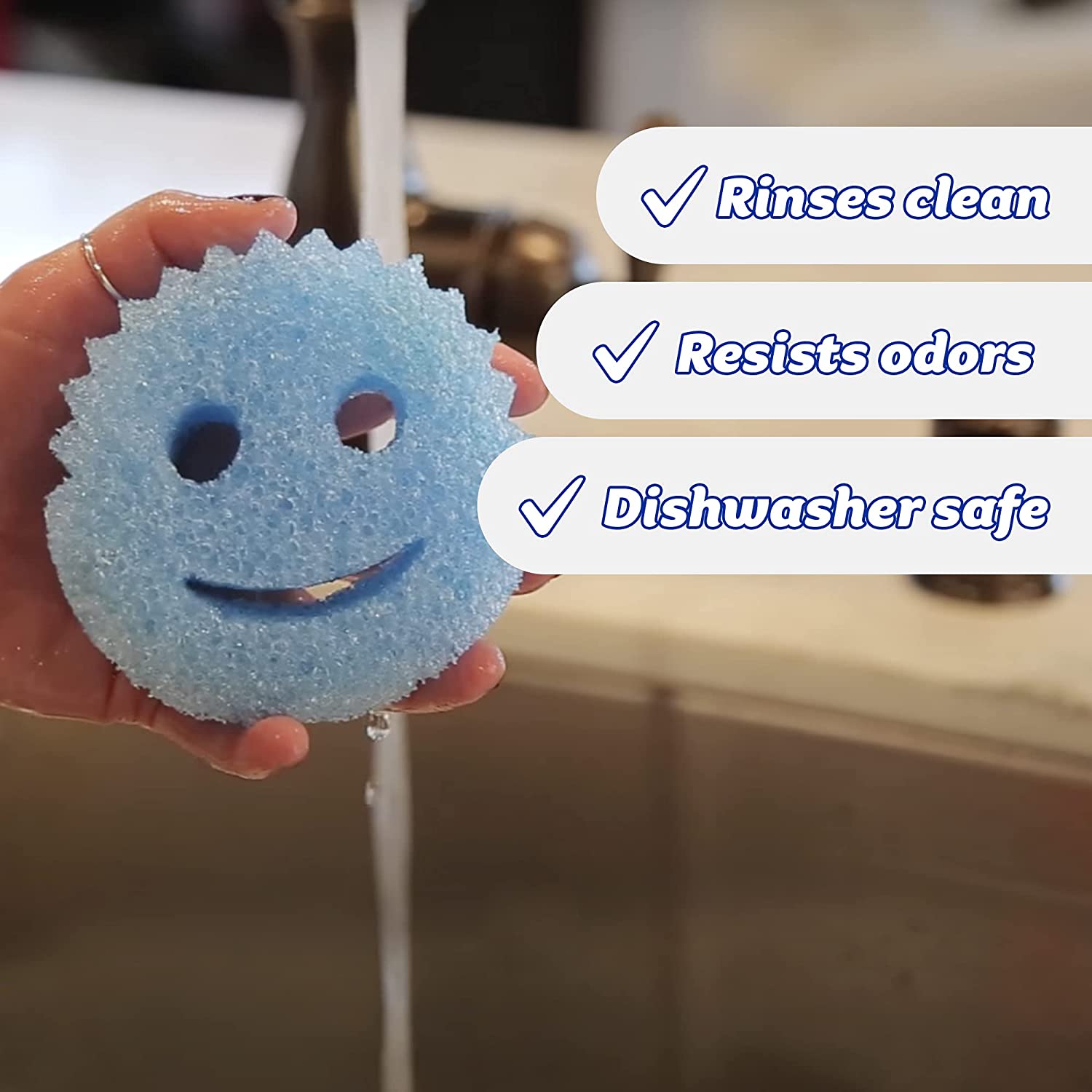 Scrub Daddy Original All Purpose Color Cleaning Sponge Multi-Pack Set Of 4 Assorted
