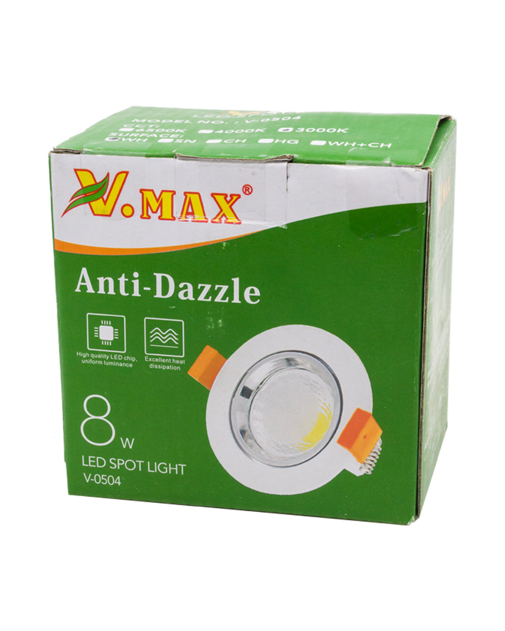 V.Max Led Spot Light 8W Warm White