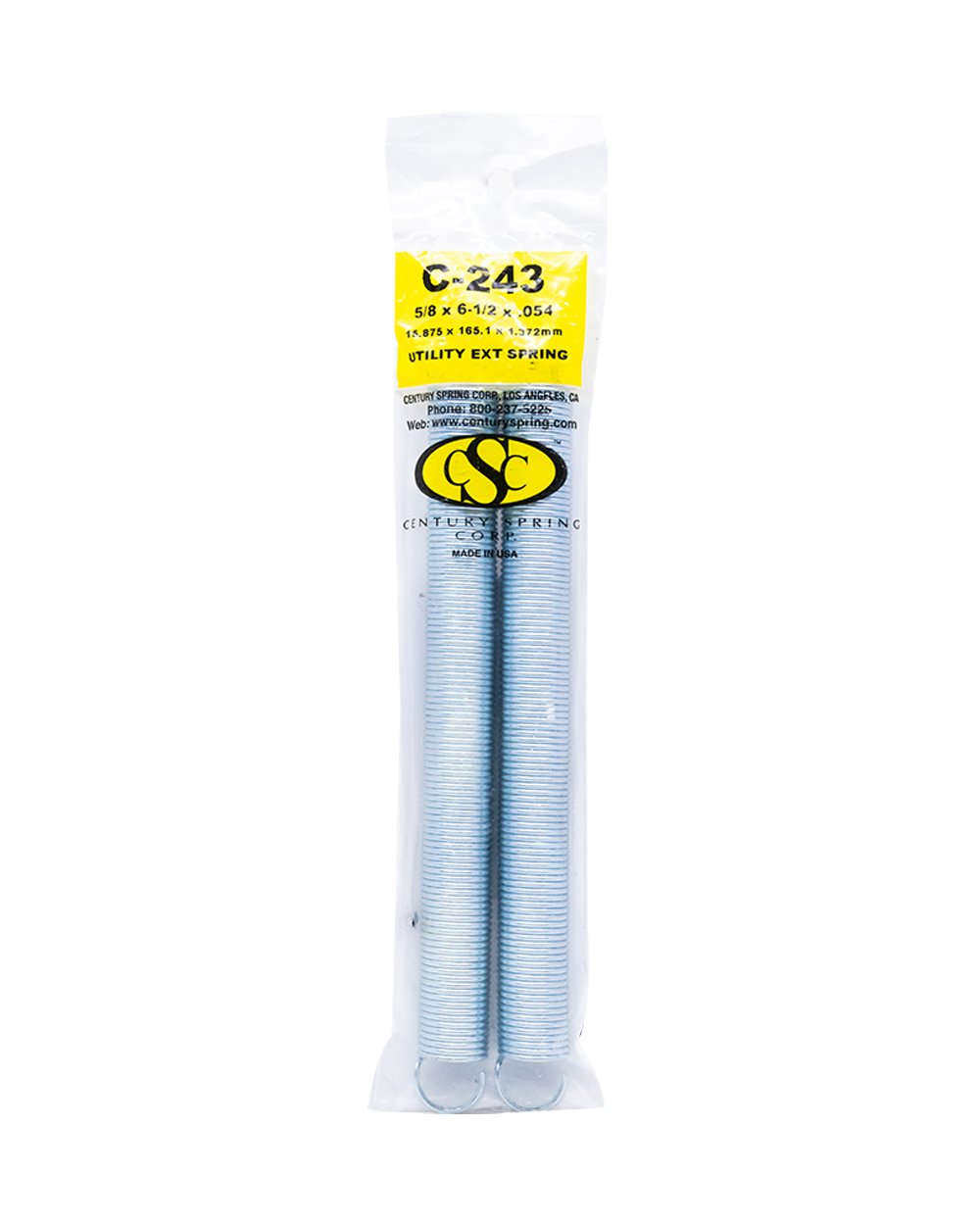 Utility Extension Spring Pack of 2 - 15.875 x 165.1 x 1.372 mm