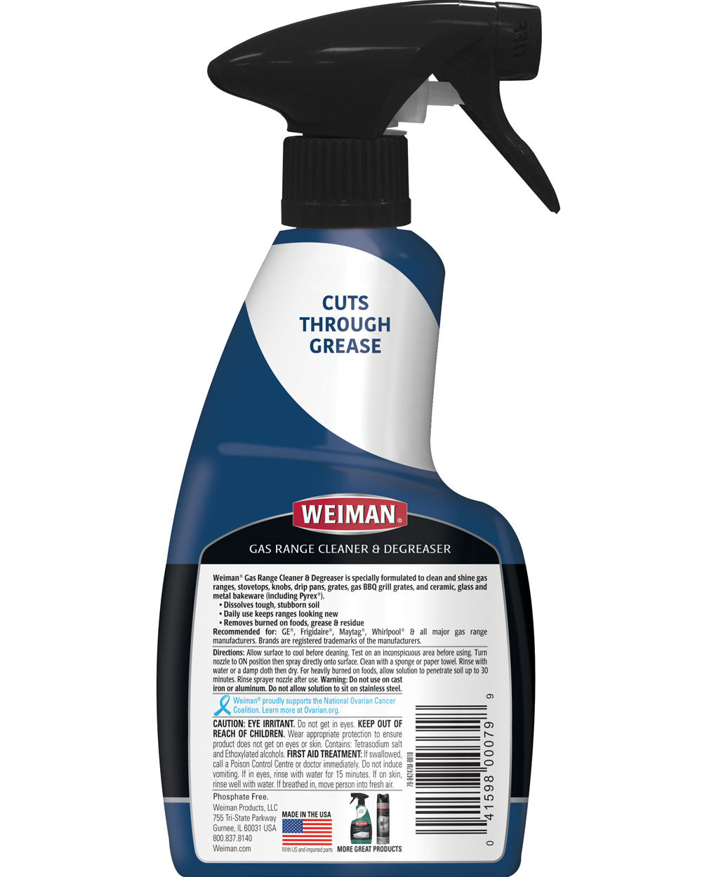 Weiman 12Oz Gas Range Cleaner