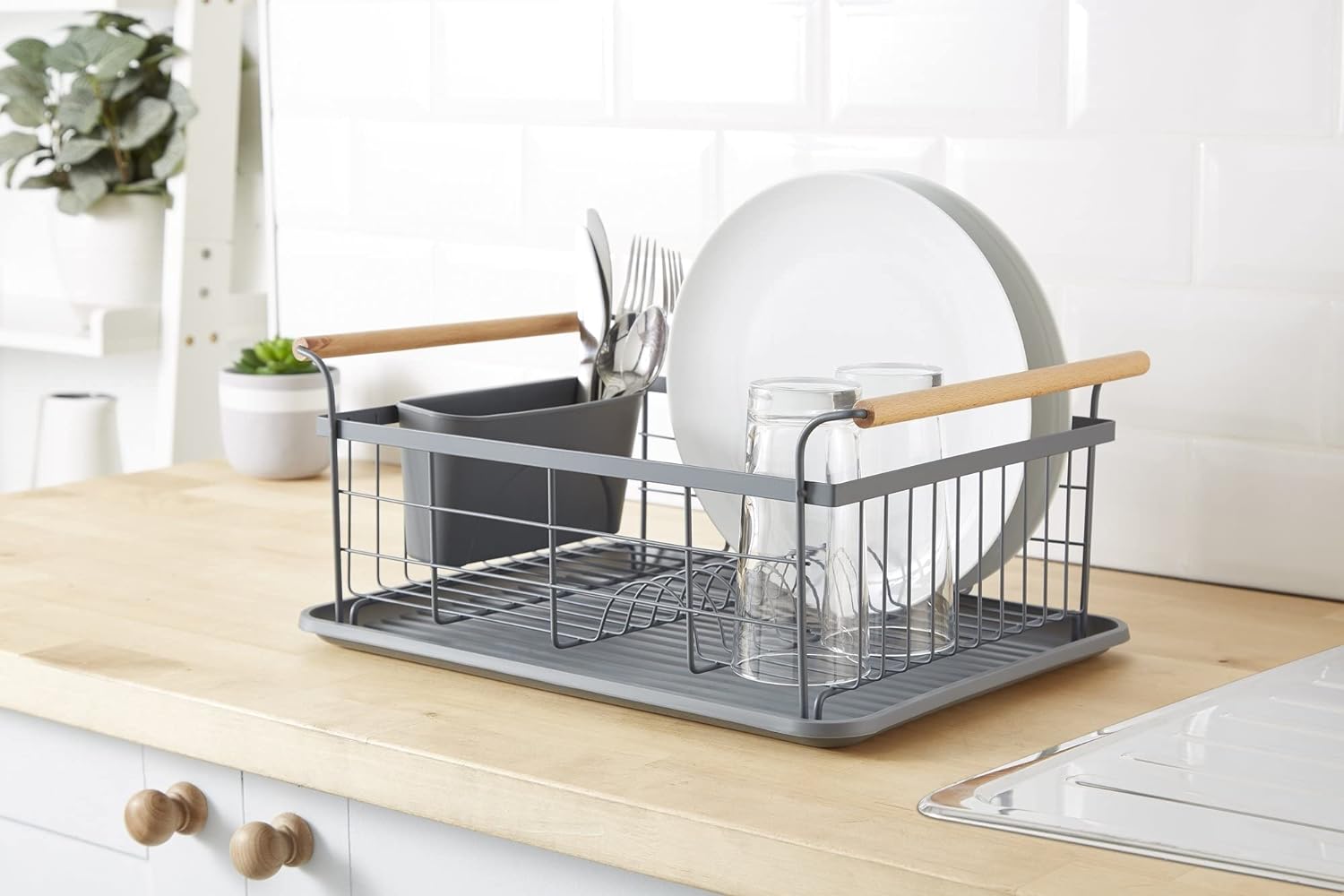 Swan Nordic Dish Rack Grey