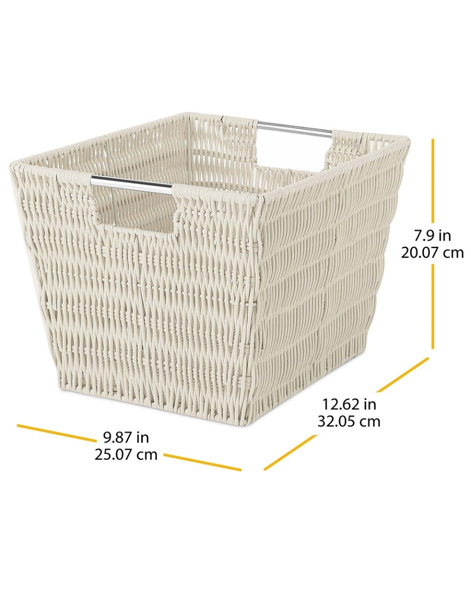 Whitmor Rattique Small Storage Tote