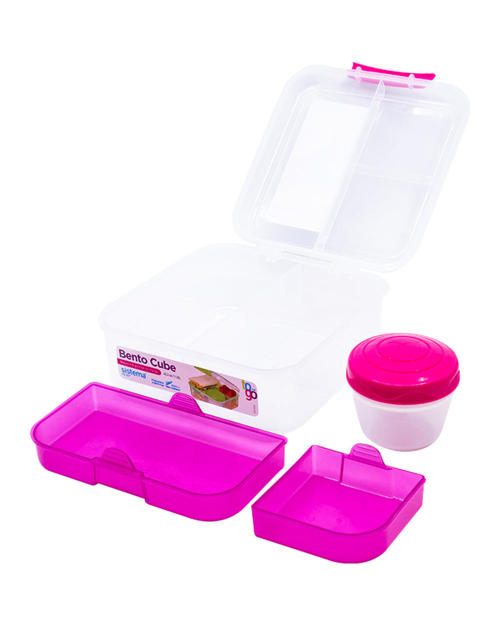 Sistema Bento Cube Pink 1.25L