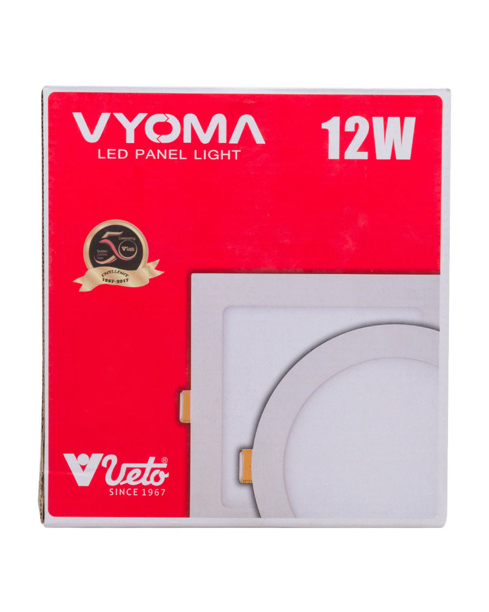 Veto Panel Light Led 12W Warm White Square & Round