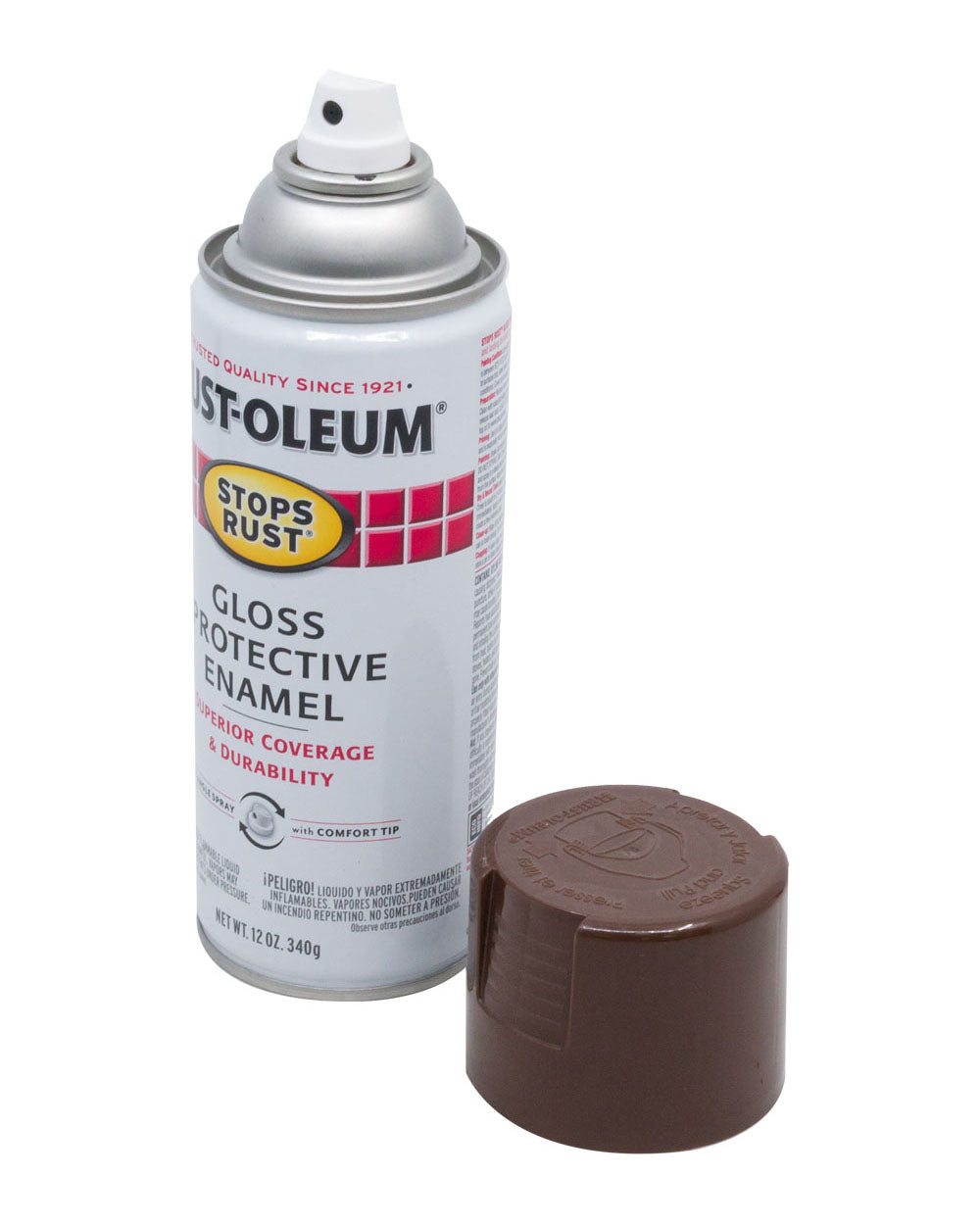 RustOleum Stops Rust Gloss Leather Brown 12 Oz
