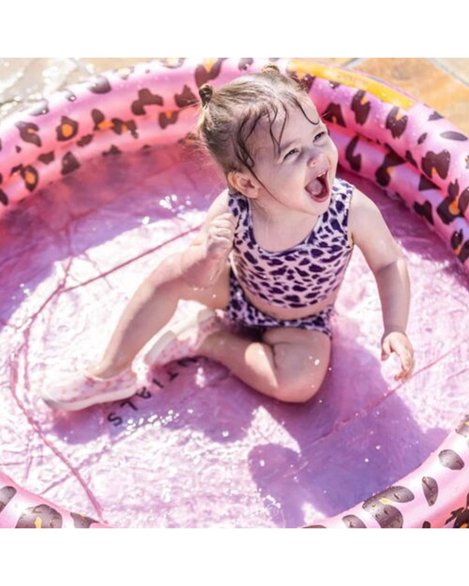 Swim Essentials Rose Gold Leopard Printed Children's Pool 100cm 2 Rings