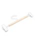 Whitmor Frosted Wire & Wood Set Of 3 Skirt Hanger White
