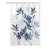 iDesign Leaves Short Curtain Navy/Slate Blue
