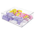 iDesign RPET Linus Shallow Divided Stacking Bin Clear