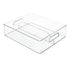 iDesign RPET Linus Shallow Divided Stacking Bin Clear