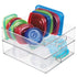 iDesign RPET Linus Shallow Divided Stacking Bin Clear