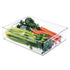 iDesign RPET Linus Shallow Divided Stacking Bin Clear
