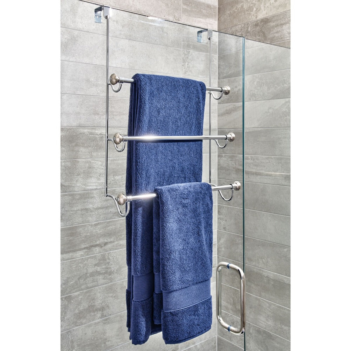 iDesign York Metal OSD Towel Rack 3 Split Finish