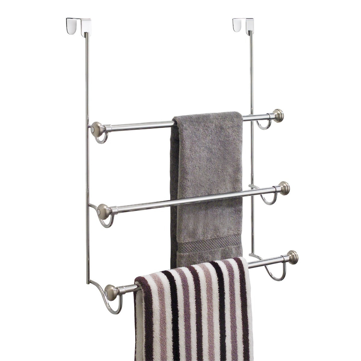 iDesign York Metal OSD Towel Rack 3 Split Finish